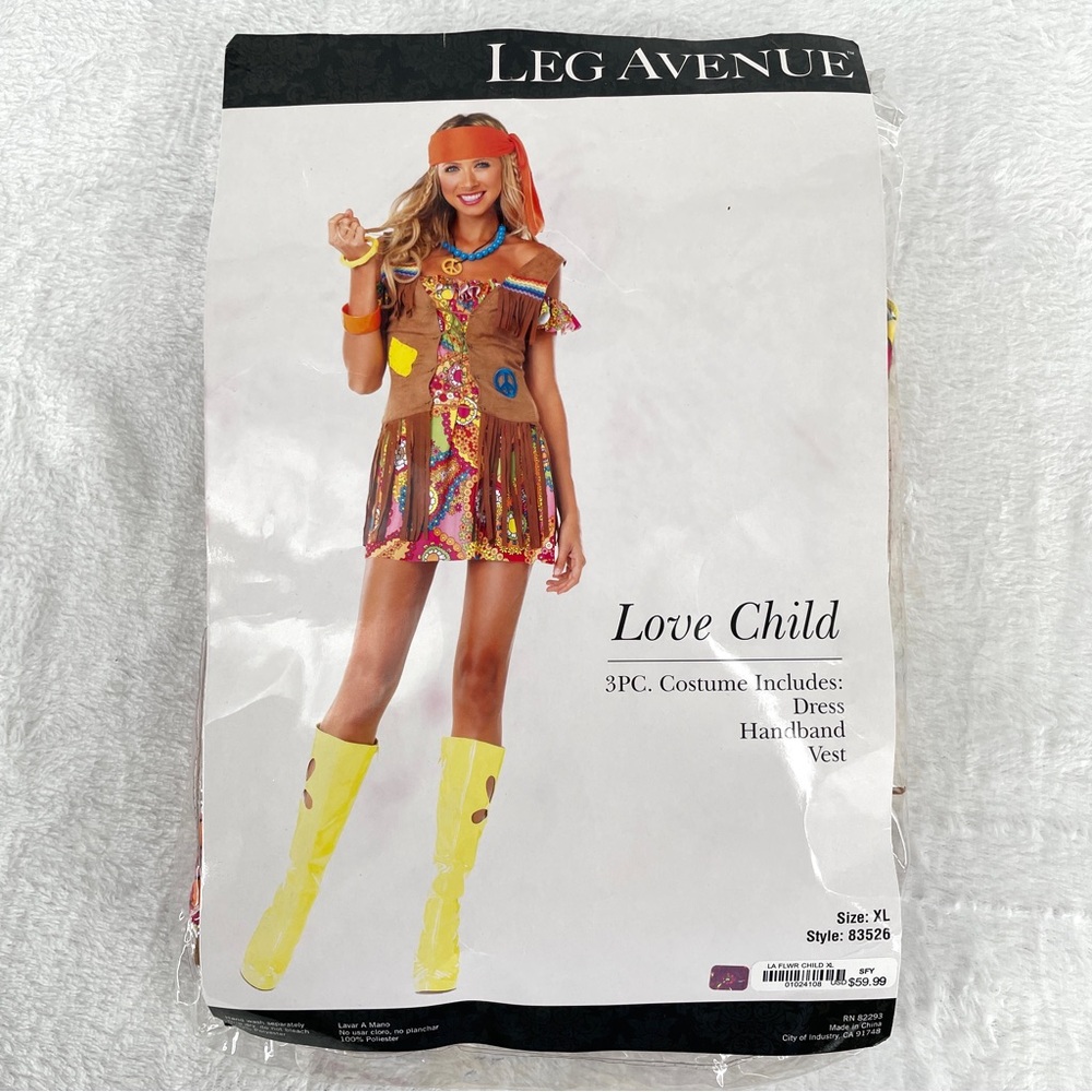 Leg Avenue Vibrant Love Child Costume
